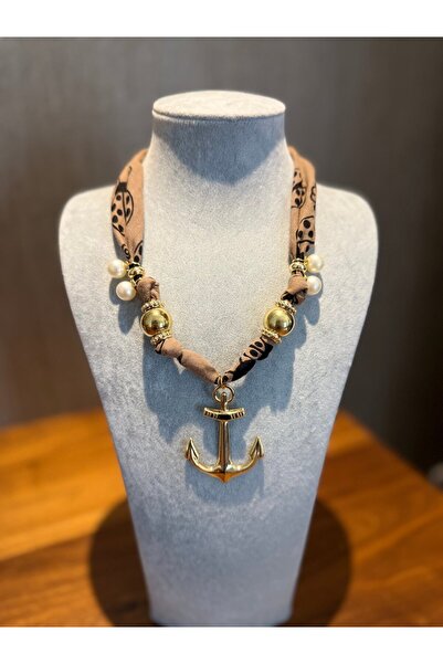 vanilla & pearl jewelry Özel Tasarım El Yapımı Etnik Çapa Desenli Kolye