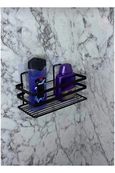 SHY TEKSTİL Banyo Düzenleyici Şampuanlik Sabunluk Yapışkanlı Duş Raf