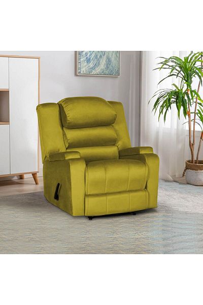 Lazy Vibes Reflex Comfort - Practical Velvet Recliner Chair with Storage Box | Rocking
