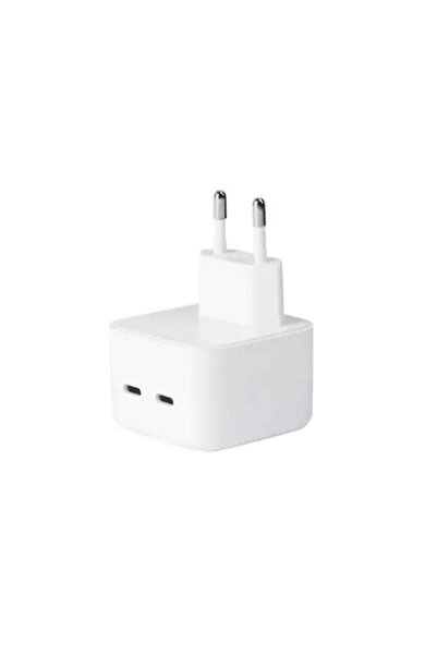 Apple Dual Port USB-C 35W network adapter with fast charging for iPhone, iPad, MacBook, AirPods and