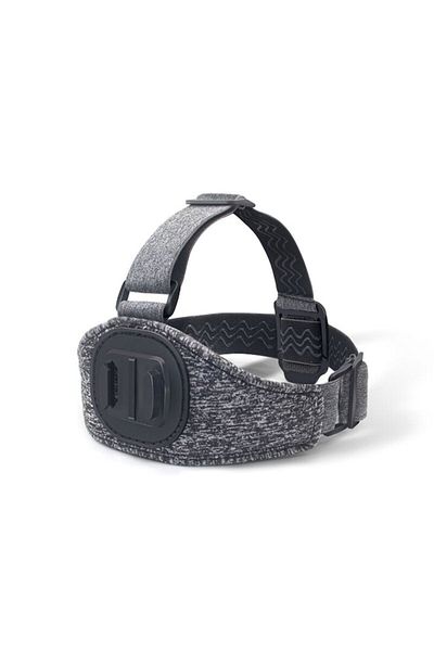 GERICOM Textile head mount strap for GoPro with magnetic attachment, nylon, 7.5 x 20 cm, Black/Grey