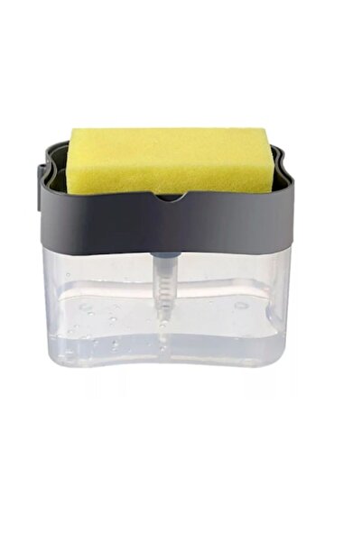 Bibilel 2-in-1 liquid dish detergent dispenser with sponge holder, 10x10.5x14 cm