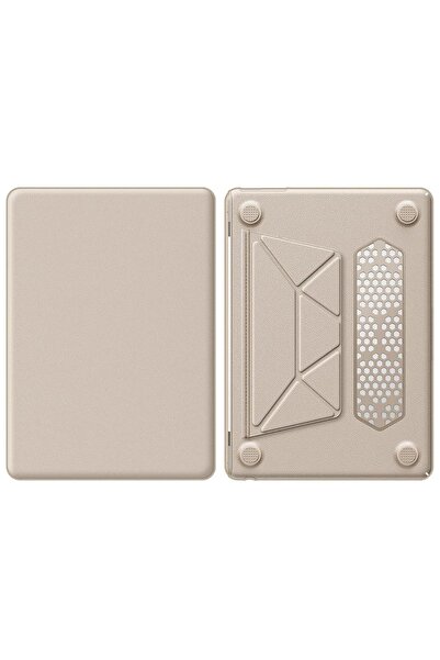 CepteToptan Myt09 MacBook Air 15 2024 MacBook Leather Cover - Gold