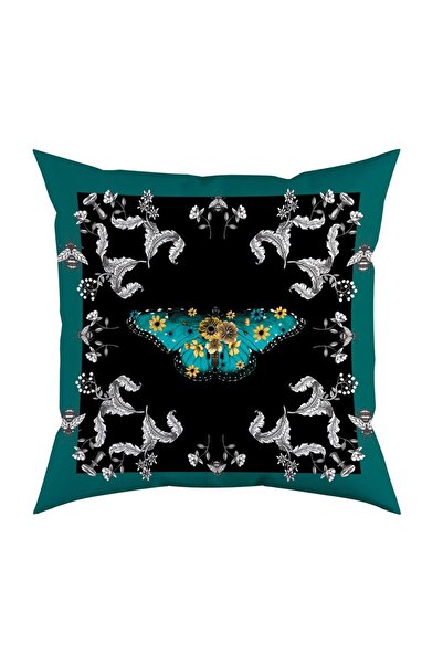 Adawall Butterfly Patterned Pillow/Cushion (Filling Bead Fiber, Nation. Washing and Fading Certificate)