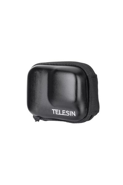 TELESIN Husa compatibila cu GoPro Hero 9 si GoPro Hero 10, inchidere cu fermoar, material Hard Case, Negru