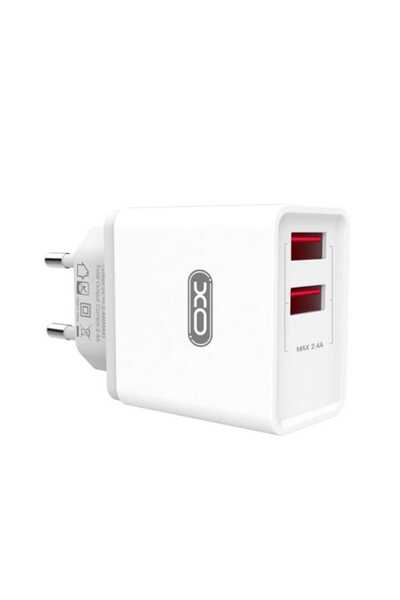 OEM XO-L31 Dual-USB Wall Adapter, 100-240 V, Fast Charging, White