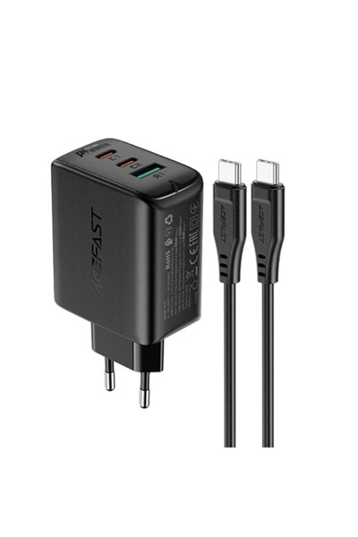 OEM Încărcător Acefast, 1 x USB 65 W, 2 x USB tip C, tehnologii de încărcare rapidă PD, QC 3.0, AFC, FCP, tip-