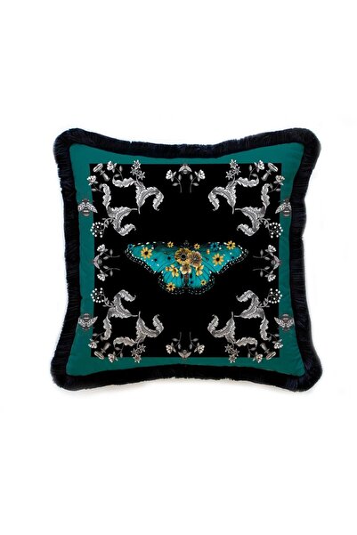 Adawall Butterfly Patterned Pillow/Cushion (Filling Bead Fiber, Nation. Washing and Fading Certificate)