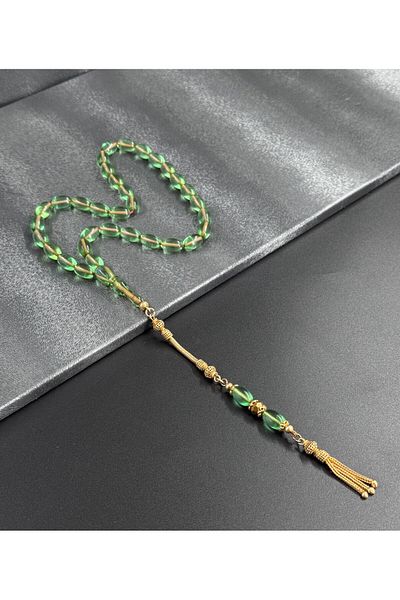 Tesbih-i Hazır Tesbihçilik Fever Amber Tasbih Design special placat cu aur de 14K