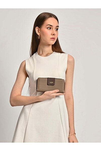 Lavie Luxe Mono Mia25 Women's Bifold Zip Wallet (Choco)