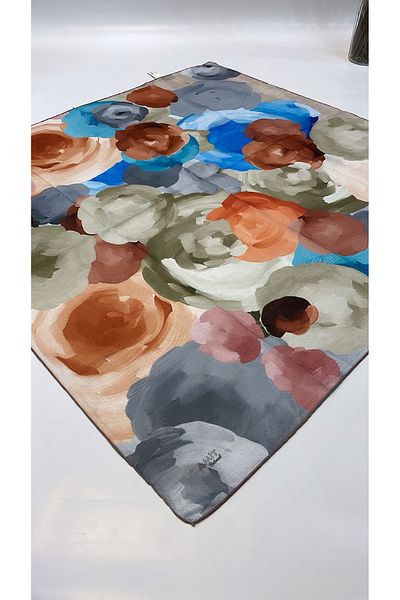 Onur Scarf - Natural Organic Scarf Rose Pattern Pastel Colors Comfortable Use Quality Scarf