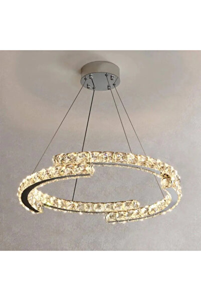 KORMAN TECHNIK Yonca LED pendant chandelier with remote control, 39W, Dimmable, Glossy Chrome