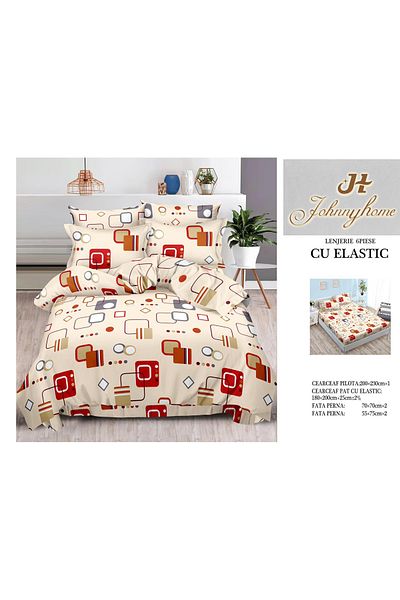 FIONNA.RO Finet Bed Linen With Elastic - Geometric Shapes