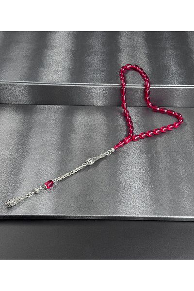 Tesbih-i Hazır Tesbihçilik Flame Red Fire Amber Special Design Tassel