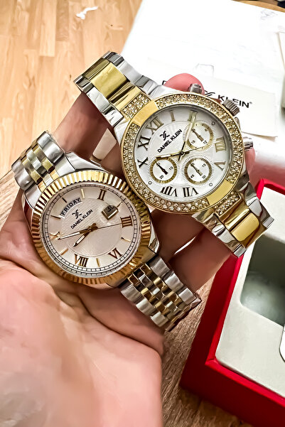 Daniel Klein ORİJİNAL 2YIL GARANTİLİ ÇELİK KASA ÇELİK KORDON PASLNAMAZ KARARMAZ SEVGİLİ ÇİFT SAATİ