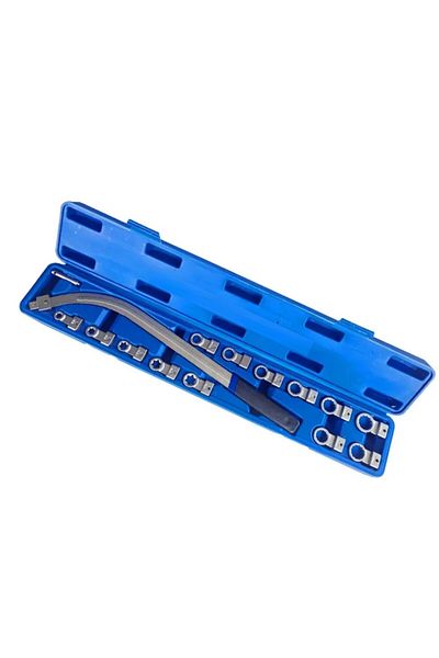 Metal Needs Set of ring wrenches with lever for tensioners, timing belts, 15 pieces