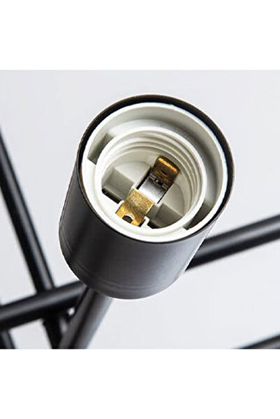 Alista Home Candelabru Modernist Octa 8, 8 x E 27, Negru, Design Modern