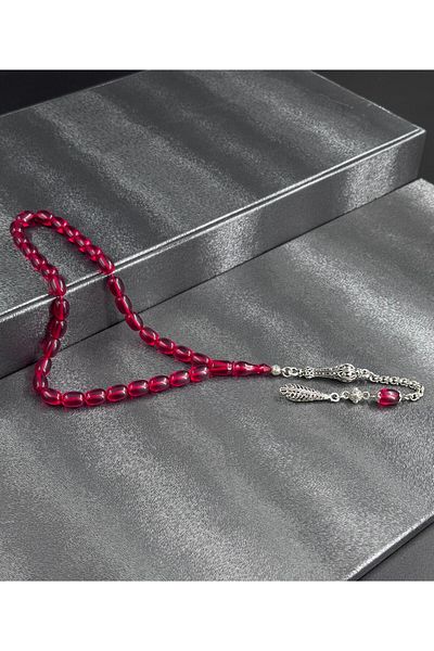 Tesbih-i Hazır Tesbihçilik Flame Red Fire Amber Special Design Tassel