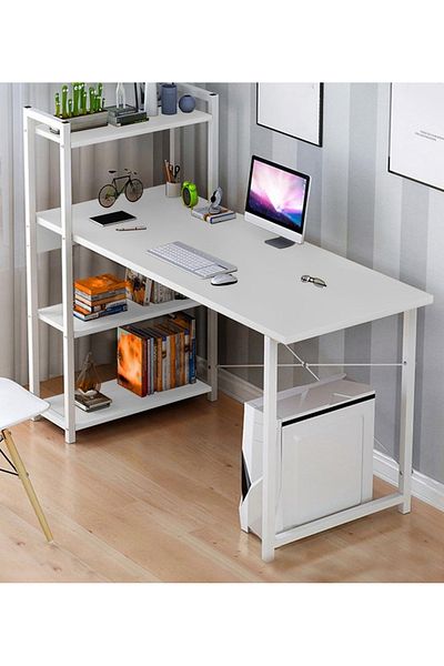EXPERT Home office desk with bookshelf for computers, gaming, writing, and studying EI-107