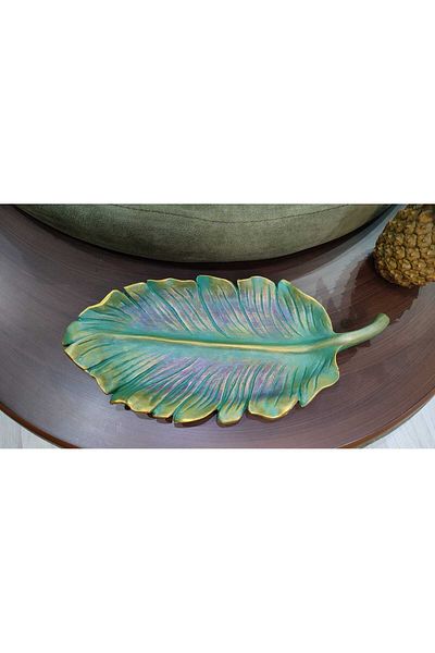 Gardenya Tropical Leaf Plate (Polyester 35 Cm- 16 cm)