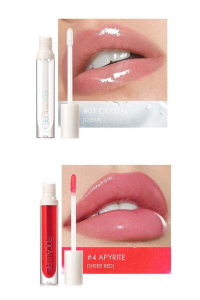 Focallure قطعتان من ملمع الشفاه عالي اللمعان 01 و04