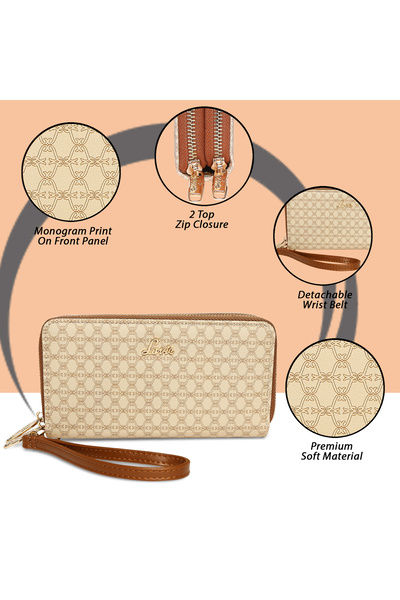 Lavie Mono Savy Women's Dual Zip Wallet