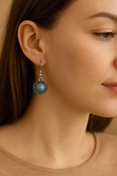 endlessstylish Zamansız Şıklığın Simgesi: Turkuaz Taşlı Antik Görünümlü Küpe