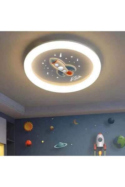 Alista Home Lustra LED ROCKET 75 W, Diametru 49 cm, lumina Rece/Calda/Neutra, Alb Albastru