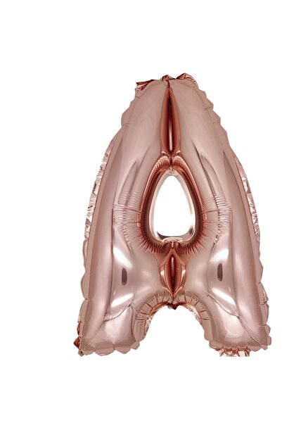 SDX Market Balon folie metalică auriu-roz, Mirific Party, litera A, 40 cm, co...
