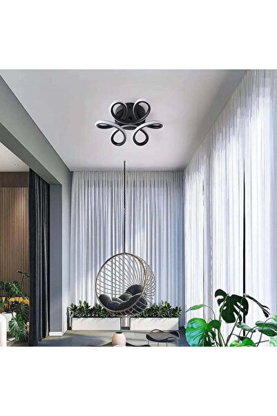 VERTEX Lustra LED HELIX, 15 W, lumina Rece/Calda/Neutra, Negru