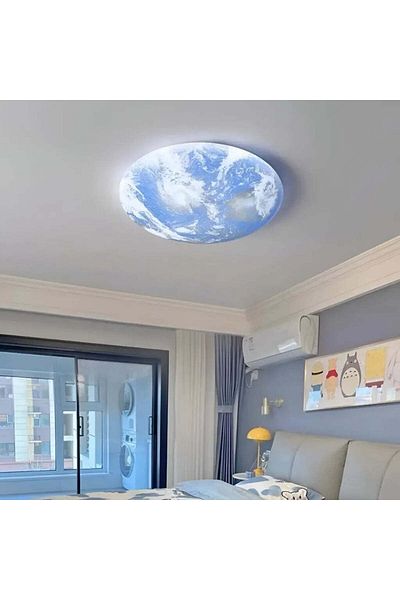 Alista Home Lustra LED EARTH 32 W, Diametru 35 cm, lumina Rece/Calda/Neutra, Albastru