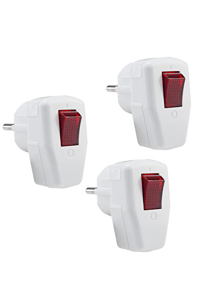Choice1 250V EU 1 3 white German male Schuko power plug with switch replaceab...