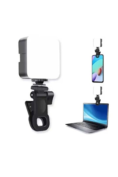 LEVONG LE-49D Tripod Telefon Kamera Laptop Uyumlu 3 Renkli Selfie Işığı Tikto...