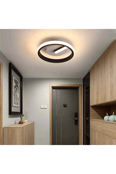 Alista Home Lustra LED VICTORIA 16 W, Rotunda, lumina Rece/Calda/Neutra, Negru Alb