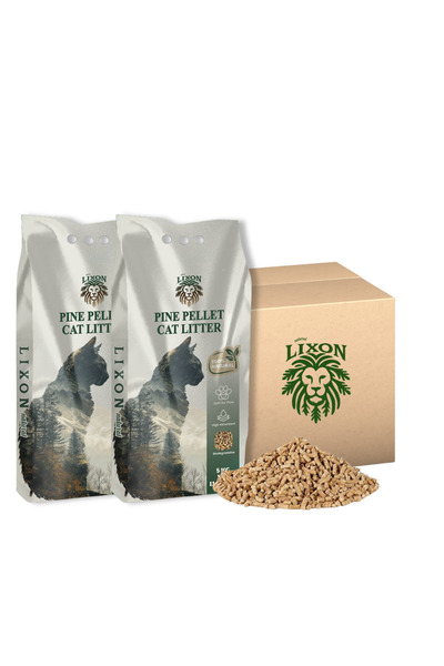 LIXON NATURAL Doğal Çam Peleti Kedi Kumu 10 Kg / 20L Hipoalerjenik Kedilere K...