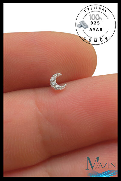 MAZEN 925 Ayar Gümüş Tekli Hızma | Minimalist Burun Piercing | Kadın Takı Aks...