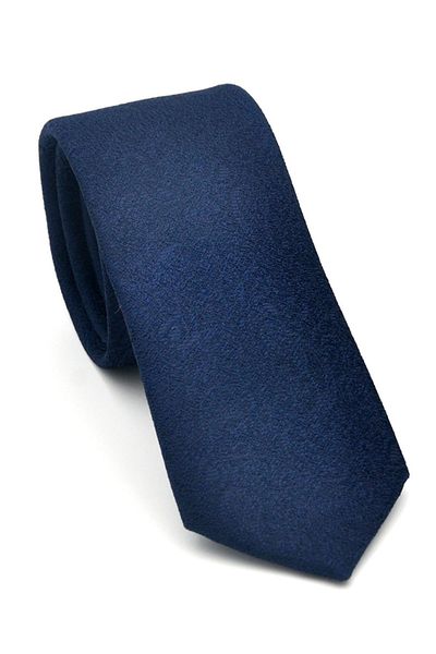 Gaffy Slim Fit Tie with Shawl Pattern Navy Blue Woven Fabric Handkerchief // Sdk-2508-2