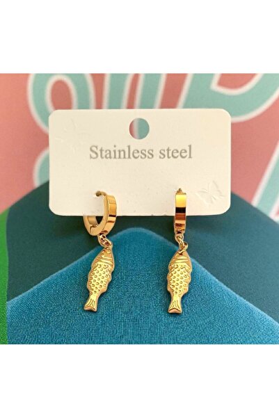 AKSESUARIM أقراط نسائية من الفولاذ على شكل سمكة