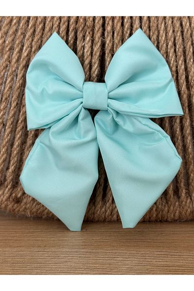 XUPING JEWELRY Large ribbon bow buckle-aqua green