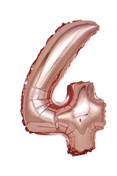 SDX Market Balon folie metalică auriu-roz, Mirific Party, numărul 4, 40 cm, c...