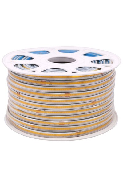 OEM Bandă LED Cob 288Led/ML 220V, 10W/m, 10m, 12mm, Lumină Neutra 4000K, Cablu de alimentare inclus
