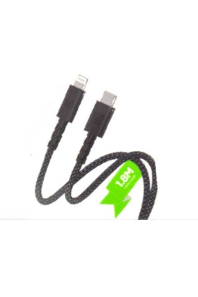 TENPLUS USB-C to Lightning PD 60W Charging and Data Cable 1.8m - Black