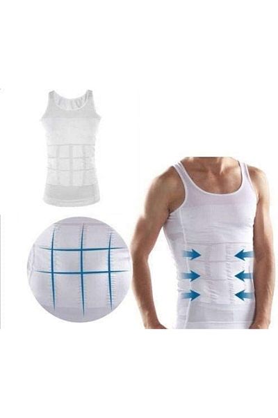 Knooz Fitness Treasures Fitness Thermal Body Shaper Half Sleeve White S-M