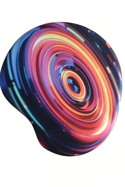 usin Oval Swirl Patterned Wrist Supported Non-Slip Base Computer Notebook Mouse Pad - Mouse Pad