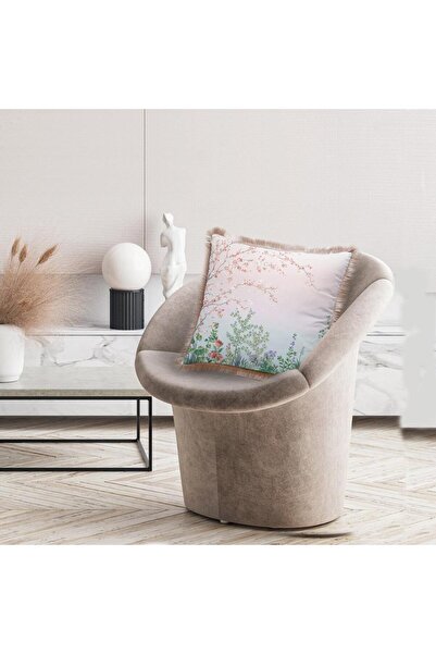 Adawall Colorful Flower Detailed Pillow/Pillow (Filling Bead Fiber, Nation. Washing and Fading Certificate)