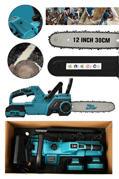 Newstar New Star 12'' Kömürsüz Motor Zincirli Dal Budama Testeresi 30 Cm kama...