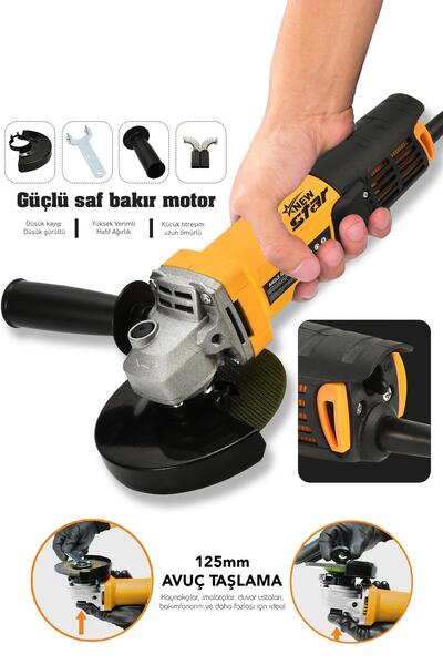 Newstar New Star avuç Taşlama Makinesi 125 mm Sarı