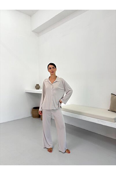 PJ’S ME بنطلون بيجاما من قماش مودال بتصميم مطاطي نحيف الخصر