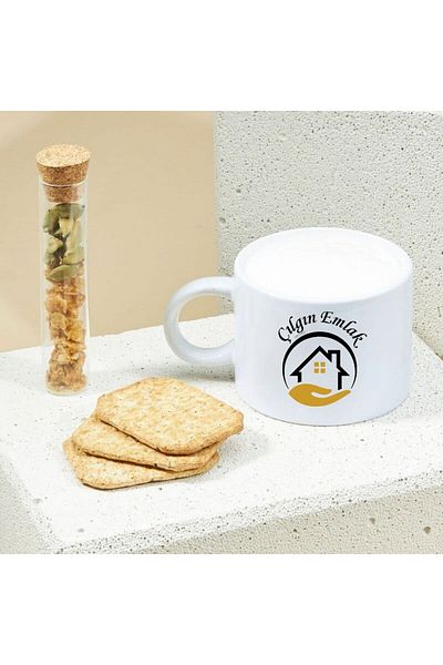 Çılgıntrend Ceramic Motto Coffee Cup with Logo Special for Corporate Companies
