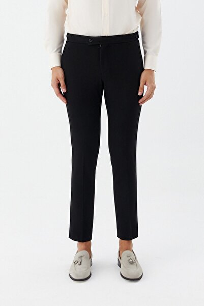 Sabri Özel Chino Düğme Ayarlı Erkek Pantolon Siyah